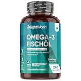 Omega 3 Weichkapseln - 2000mg Fischöl mit 1100mg Omega-3, 660mg EPA & 440mg DHA pro...