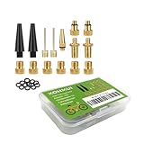 Fahrradventil Adapter, KOHMUI 15er Premium Fahrrad Ventil Set, Alle Ventiladapter SV AV DV...