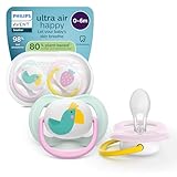 Philips Avent ultra air Schnuller – kiefergerecht geformtes Design, für Babys, 0–6...