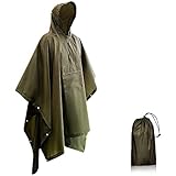 Seyobs Regenponcho Herren Damen Wasserdicht, Regencape Unisex Regenmantel 210T Oxford...
