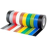 Gocableties - Isolierband Farbig Set - 19 mm x 20 m - strapazierfähiges, selbstklebendes...