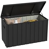Outsunny Gartenbox Auflagenbox 450L Aufbewahrungsbox Truhe mit Rollen, Aufbewahrungskiste...