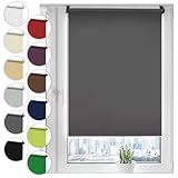 Verdunkelungsrollo Klemmfix ohne Bohren 70cm x 130cm Grau Verdunklungsrollo...