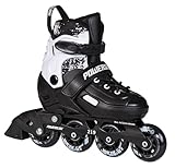 Powerslide Inline Skates Khaan Junior SQD Black - größenverstellbare Inliner für...