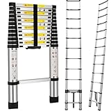 5M Teleskopleiter, Aluleiter Klappleiter Mehrzweckleiter Rutschfester Ausziehleiter...