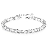 Fußkettchen,Tennis Fussketten für Frauen,Damen fußkette,Silber Fußkette...