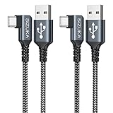 USB C Kabel, [2 Stück 1M+1M] Ladekabel USB C Fast Charge, 90-Grad Typ C Kabel für...