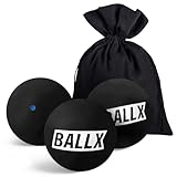 BallX Squash Bälle Blauer Punkt XS2000 | 3er Pack | Squash Ball | Squash Ball...