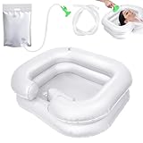 TYBYBB Haarwaschbecken für Bettlägerige, Aufblasbares Haarwaschbecken mit 1M...