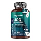 Jod Tabletten - 400µg pro Tablette -365 Kaliumjodid Tabletten - 1 Jahresvorrat -...