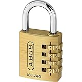 ABUS Zahlenschloss 165/40 - Vorhängeschloss aus Messing - mit individuell einstellbarem...