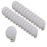 Relaxdays Klebehaken 24er Set, Schlüsselhaken aus Edelstahl, selbstklebend &...