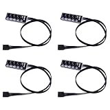 Reinscer 4Stück 40Cm 1 Bis 5 4-Pin Molex TX4 PWM LüFter CPU HUB Splitter PC GehäUse...