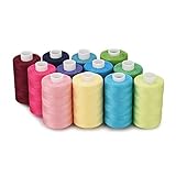 Simthread Baumwoll Nähgarn Quiltgarn für Nähen und Quilten Maschinen - 550 Yards/spule,...