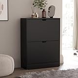 Vida Designs Schuhschrank mit 2 Schubladen, platzsparender Schuhschrank mit 2...