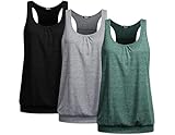 PINSPARK Workout Tops für Damen Yoga Tanktop Lockere Passform Racerback Tops ärmellos...