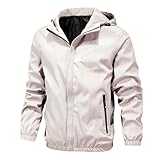 Vexuqedy Regenjacke Herren Wasserdicht Windjacke Full Zip Kapuzenjacke Outdoor Winddicht...