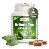 Grüner Tee Extrakt Kapseln hochdosiert – 500 mg Grüntee Extrakt pro Kapsel...