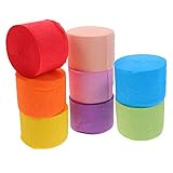 Vaguelly 8 Rollen Buntes Latte-Art-Band Bunte Luftschlangen Blaues Knisterpapier...