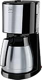 Melitta 1017-08 Enjoy Toptherm Filter-Kaffeemaschine, Edelstahl, schwarz, 12...