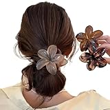 Haarklammern in Blumenform, braun, Herbst/Winter, schickes Haar-Accessoire, Blumenform,...