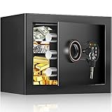 25L Safe Tresor Feuerfest für Zuhause| Digitaler MöBeltresor mit NotschlüSsel...