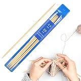 Coopay 5 Stück Bambus Nadelspiel 3,5 mm Stricknadeln Set, 20 cm Länge Stricknadeln für...