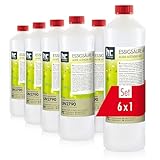 6 x 1 L Essigsäure 60% - frisch abgefüllt in handlichen 1L Flaschen zum...