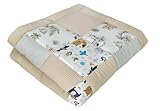 Medi Partners Krabbeldecke 100% Baumwolle 120x120cm multifunktional Dick Weich Spielmatte...