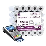 Ec-Cash Thermorollen 57mm x 14m x 12mm - Kassenrollen - Thermopapier - Bonrollen...