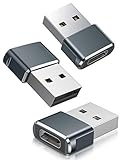 Basesailor USB C Buchse zu USB Stecker Adapter 3Pack,Typ A Netzteil Ladegerät Ladekabel...