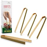 Gardigo® Schneckenzange - 4er Set | Schneckenabwehr aus natürlichem Bambus |...