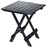 Spetebo Kunststoff Klapptisch Adige 45 x 43 cm - anthrazit - Garten Beistelltisch klappbar...