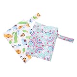 ELAYARD 2 Stück Teiliges Wasserdichtes Windelaufbewahrungsset aus Multifunktionale Nass...