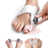 Tech Love Hallux Valgus Korrektur Set, Verstellbarer Knopf Schienen [1x], Silikon...