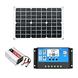 Solarpanel, Solarladeregler mit Solarpanel, 18 W, 12 V, mobiles Lithium-Batterie-Paket...
