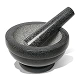 wenco Mörser & Stößel Set aus Granit ⌀ 16cm – Perfekt für das Zerkleinern, Mahlen...