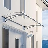 Schulte Pultvordach LT-Line, 150 x 95 cm, 4 mm Acrylglas Klar, Wandhalterung...