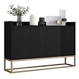 EIFSON Sideboard mit 4 Türen, Küchenschrank mit 2 Verstellbarer Einlegeboden und...