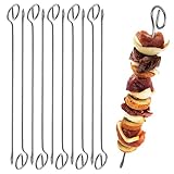 Grillspieße 10er Set – 210mm Schaschlikspieße aus Edelstahl - Fleischspieße, Made in...