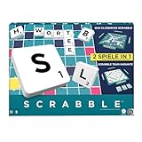 MATTEL GAMES Scrabble Zwei in Eins - Doppelseitiges Brettspiel für schnelles, zwangloses...