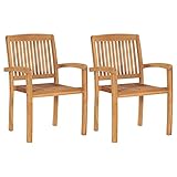 AIJUUKJP Schöne Outdoor-Sitzstühle für den Außenbereich, stapelbar, Garten,...