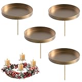 Adventskranz Kerzenhalter, 8cm Bronze Adventskerzenhalter Metall Kerzenleuchter...