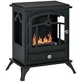HOMCOM Ethanol Kamin, 7000BTU Bio-Ethanol Kamin, 1,2L Ethanol Ofen mit Feuerdeckel,...