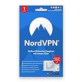 NordVPN Standard 1-Jahres-Abonnement für 6 Geräte – digitale Sicherheitssoftware für...