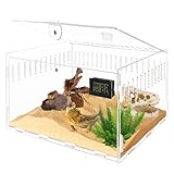 Reptilien Terrarium Box, Schnecken Terrarium, 30*20*15 Reptilien Futterbox, Reptil...