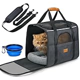 Morpilot Katzentransportbox für große Katzen und Welpen bis 7kg, Katzenbox Hundetasche...