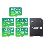 KEXIN Micro SD Karte 64GB 5er Pack Speicherkarte Micro SD mit SD Adapter, Bis zu...