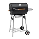 LANDMANN Holzkohlegrillwagen Black Taurus 440 | Mit Temperaturanzeige im Deckel |...