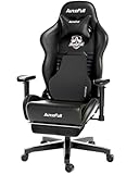 AutoFull Gaming-Stuhl, ergonomisch, Gamer-Stuhl, PU-Leder, Bürostuhl, Sitzhöhe und...